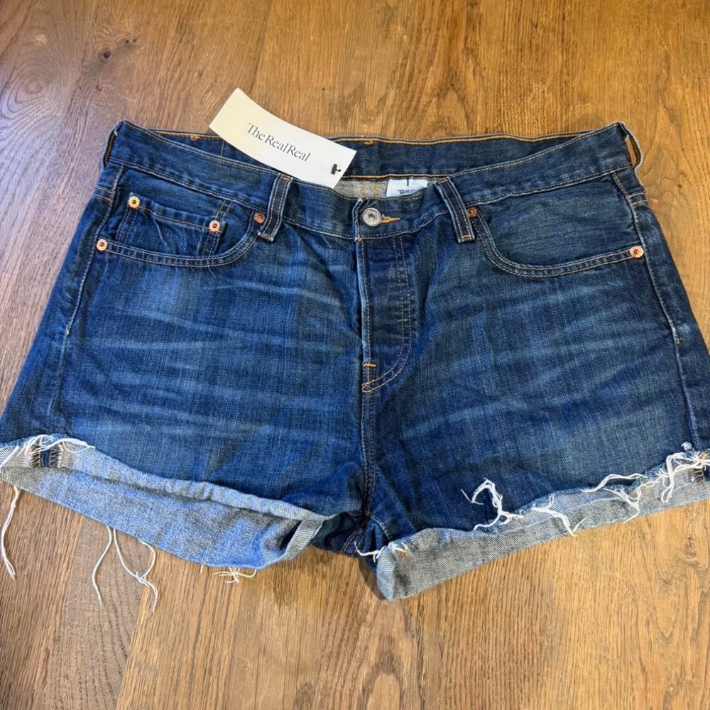 Levi's Blue Jean Shorts Distressed Cut-Off Style